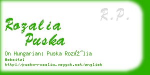 rozalia puska business card